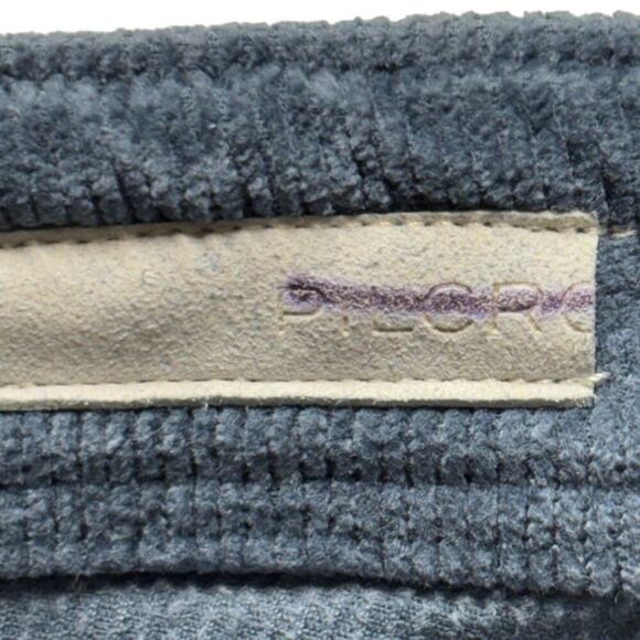 Anthropologie Pilcro Slim Boyfriend Crop Corduroy Pants Blue Size 26 Petite - Picture 8 of 9